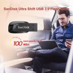 فلش مموری سن دیسک مدل ULTRA SHIFT CZ410 ظرفیت 32 گیگابایت